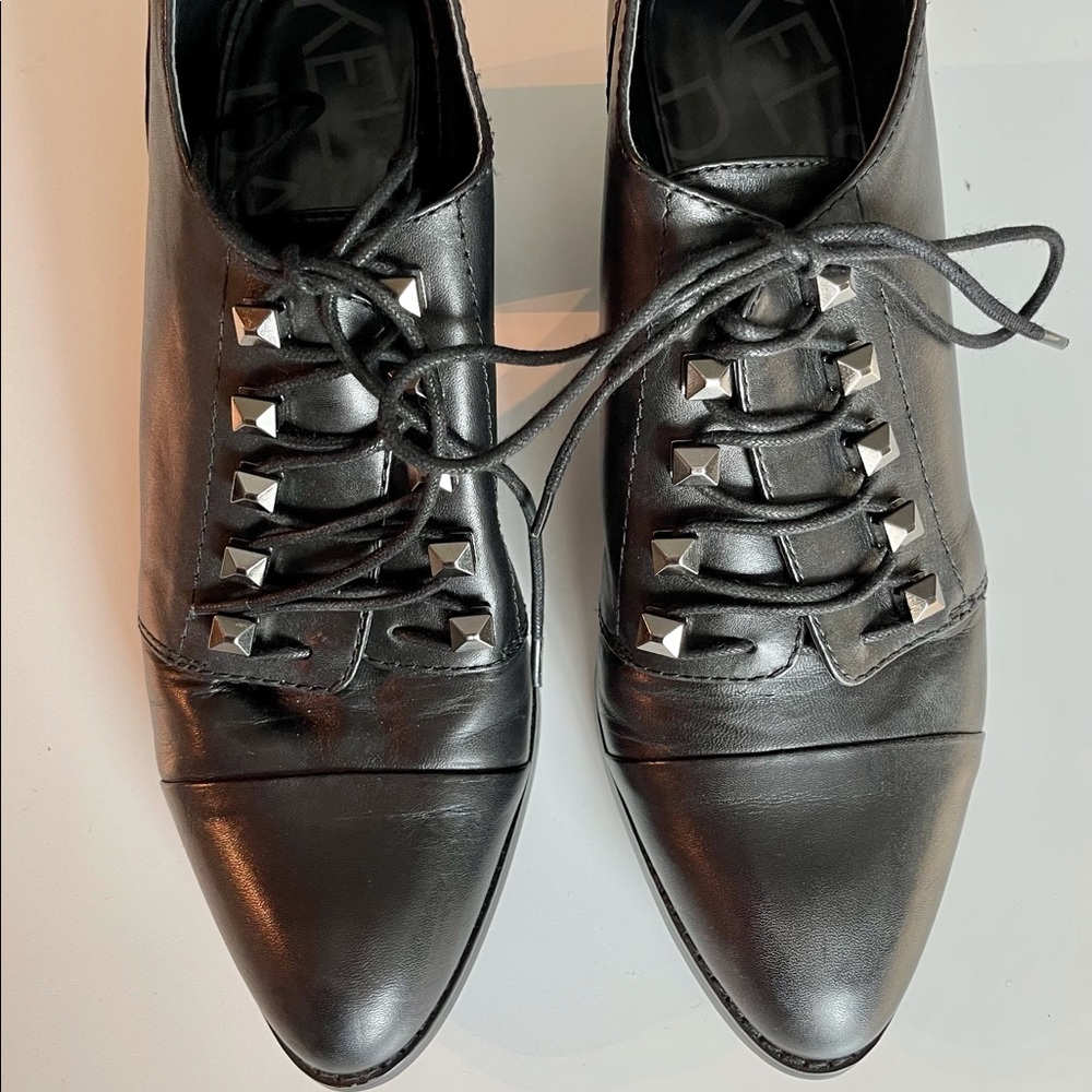 Kelsi Dagger Black lace up Booties Size 10